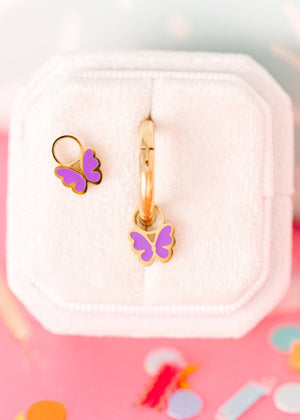 Pierced Co Purple Butterfly Charms