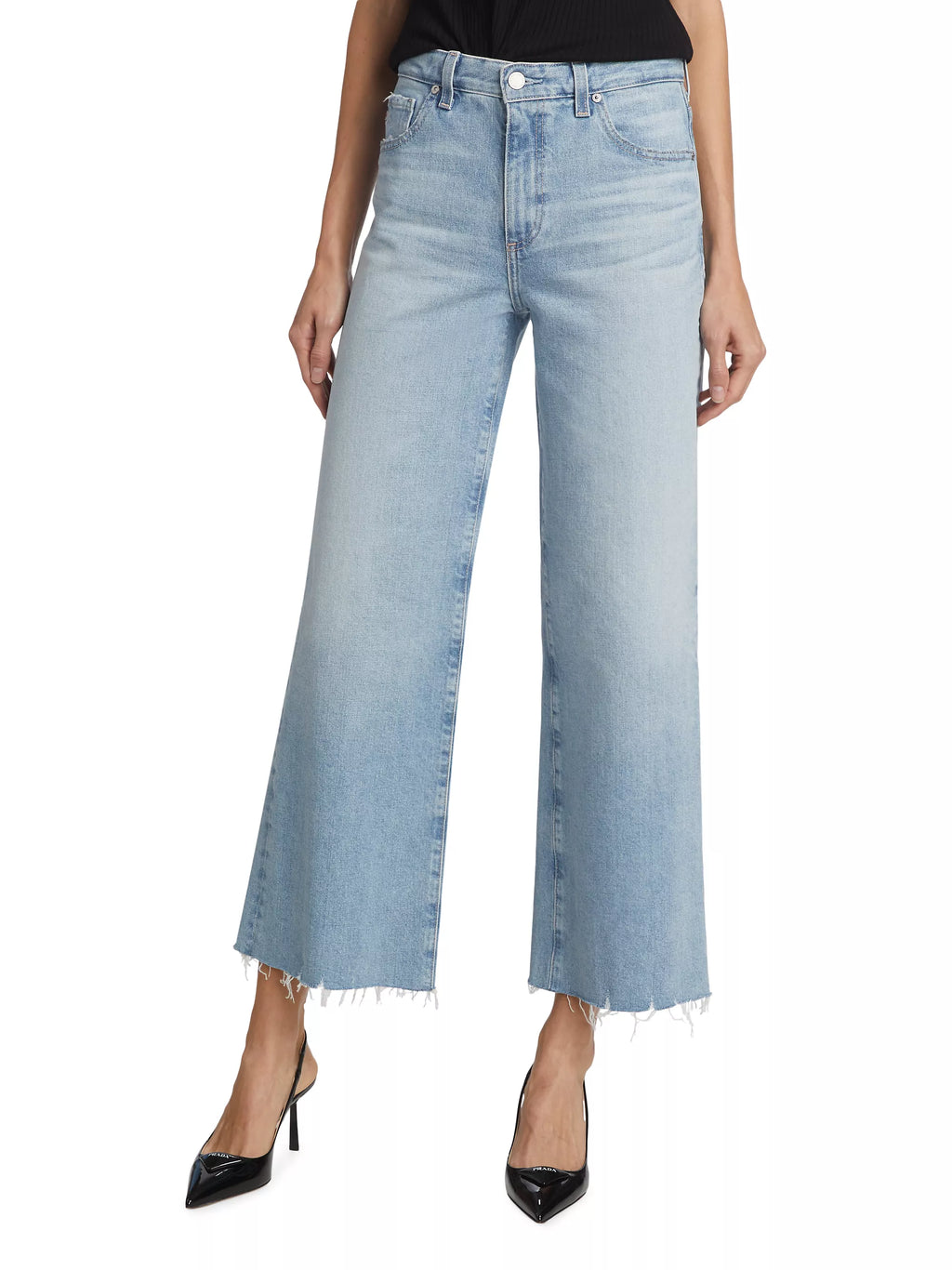 AG Saige Wide Leg Crop Denim in Chateau