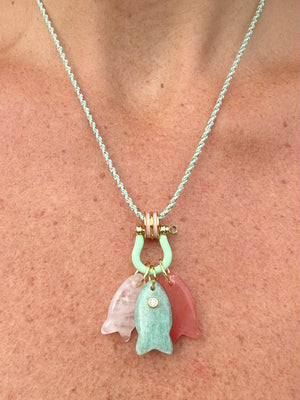 Forever Blythe Lurex Collection Three Little Fish Necklace - Assorted
