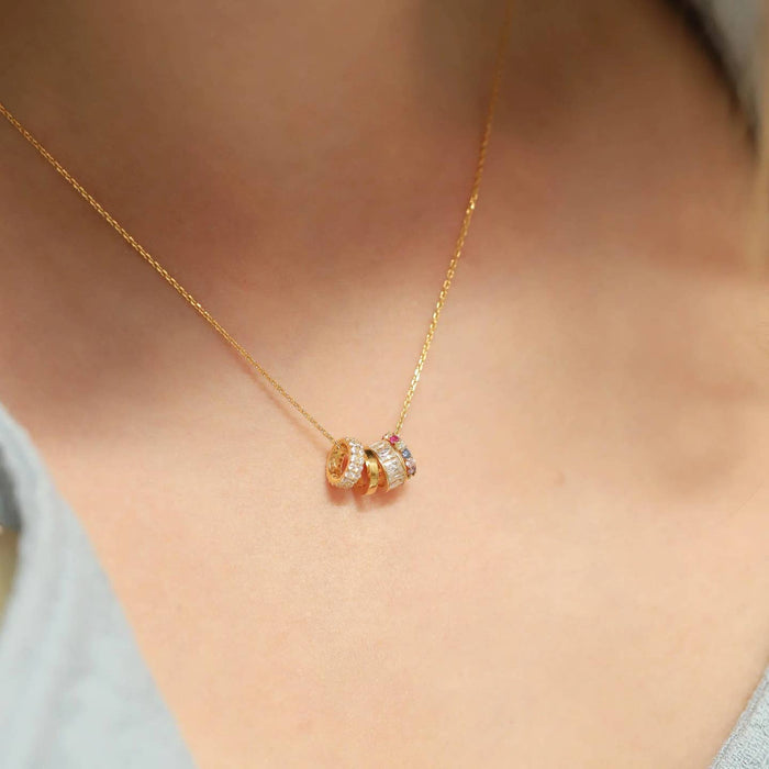 Tai Gold Vermeil Chain with Rainbow Rondelles