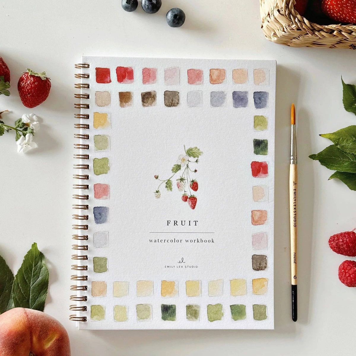emily lex studio Fruit Watercolor Workbook