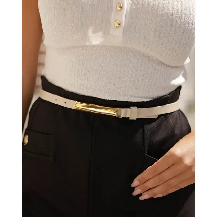 Amsterdam Heritage Irene belt in Creme and Gold