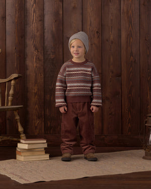 Rylee + Cru Aspen Sweater in Mulberry Multi Stripe