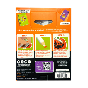 OOLY Mini Razzle Dazzle Spooky Fun DIY Gem Sticker Kit