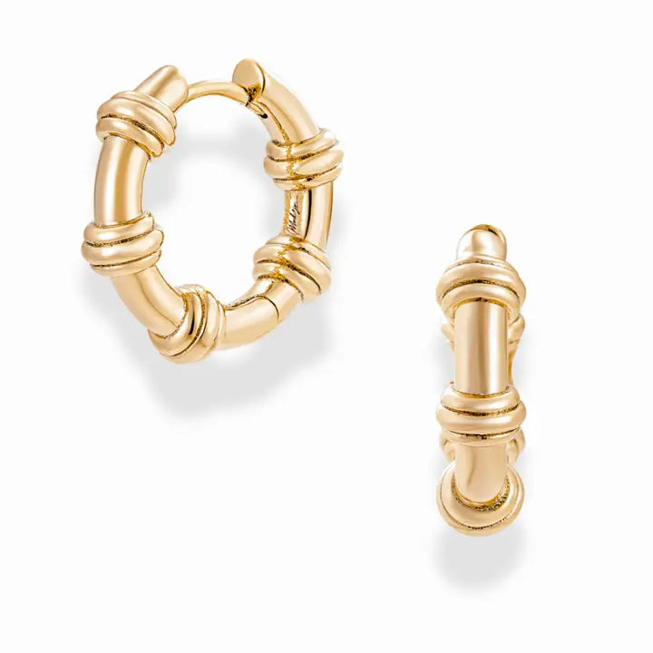 Mod + Jo Sable Notched Hoops in Gold