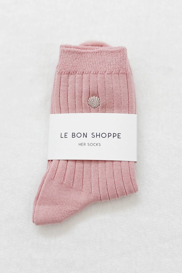 Le Bon Shoppe Embroidered Her Socks - Multiple Colors!