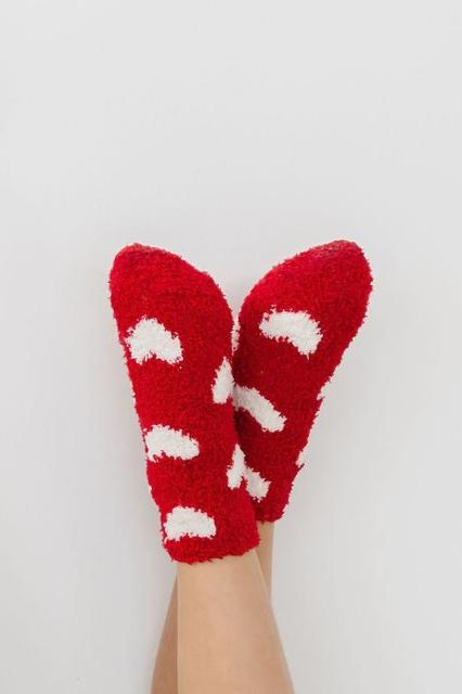 Mila & Rose Red Heart Cozy Socks