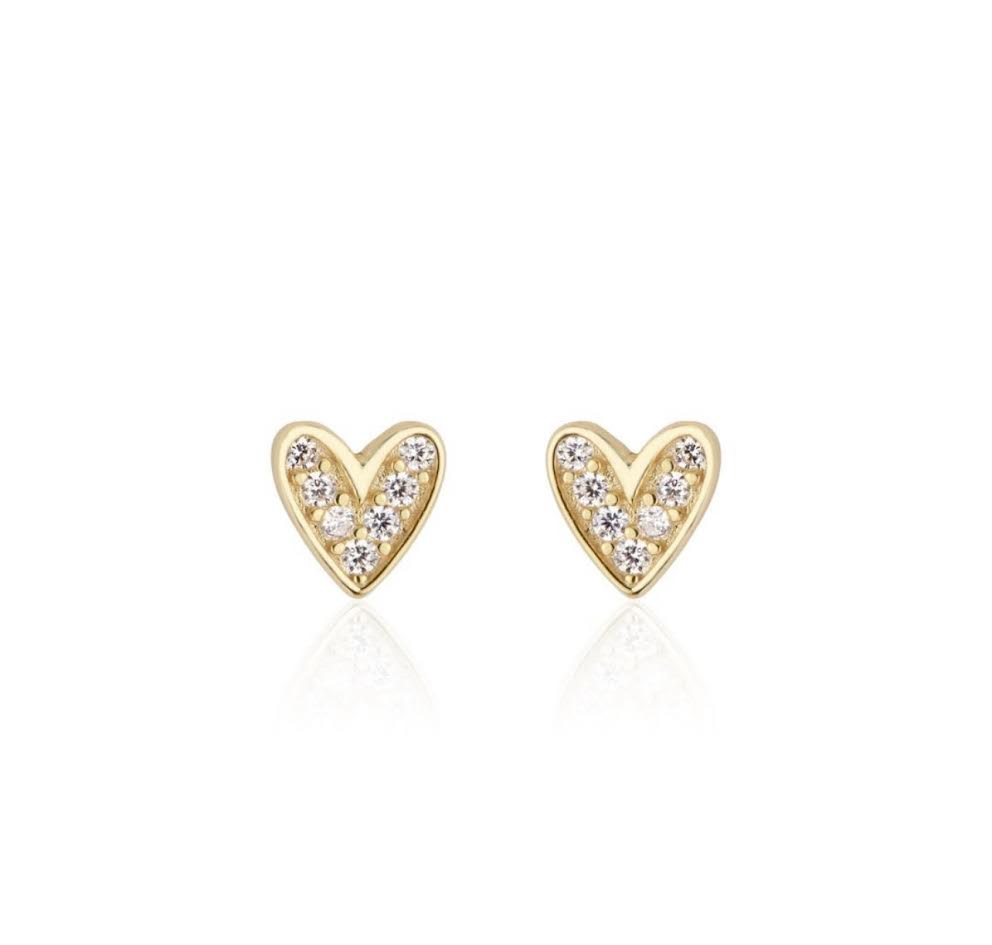 Elli Parr Heart Pave Studs