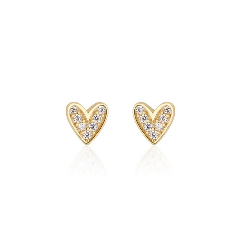 Elli Parr Heart Pave Studs