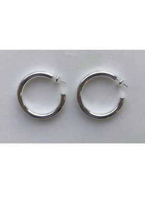 Elli Parr Large Silver Hoops