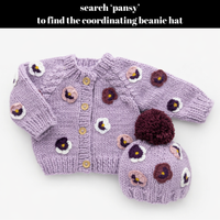 Huggalugs Pansy Cardigan in Lilac
