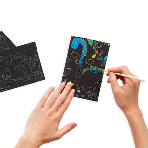 Ooly Mini Scratch & Scribble Art Kit in Dino Days
