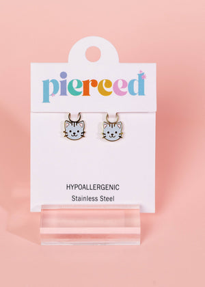 Pierced Co Gray Cat Charms