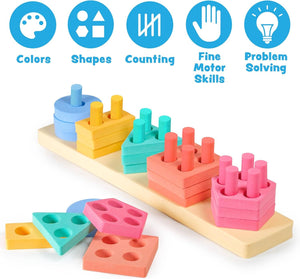 Tub Works Splash, Stack & Sort™ Shape Sorter & Stacking Toddler Bath Toy