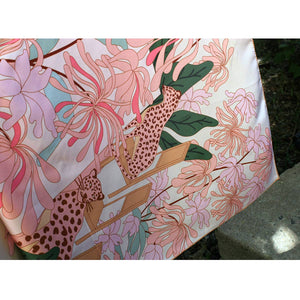 Jessie Zhao New York Double Sided Silk Scarf in Jungle Gathering
