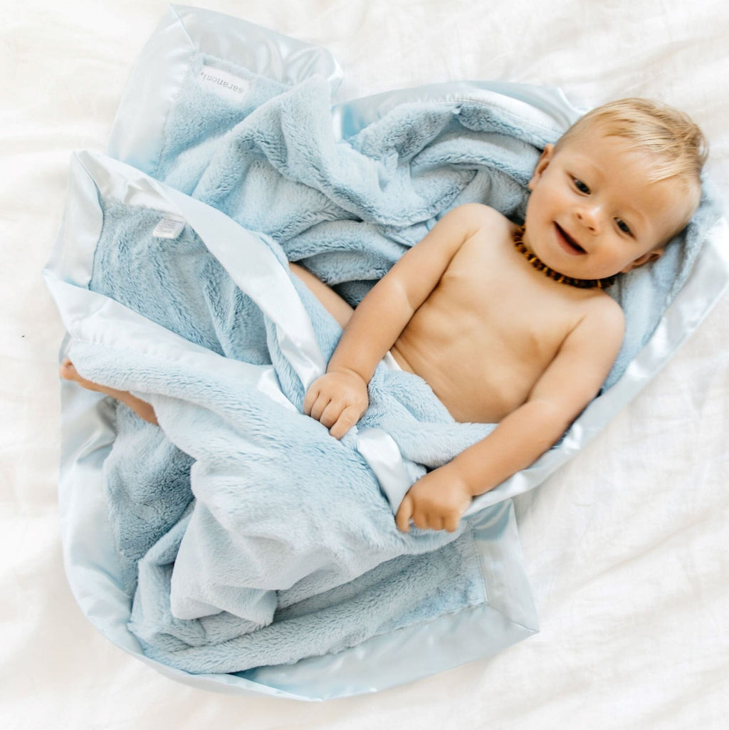 Saranoni Satin Border Receiving Blanket - Multiple Colors!