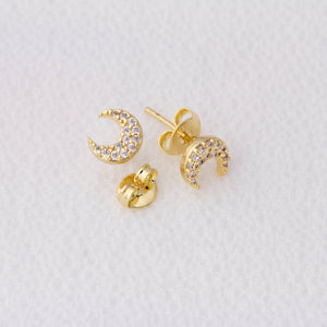 GoldFi Mini Crescent Moon Stackable Earrings