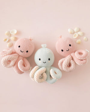Cuddle + Kind Baby Octopus in Soft Coral Pink