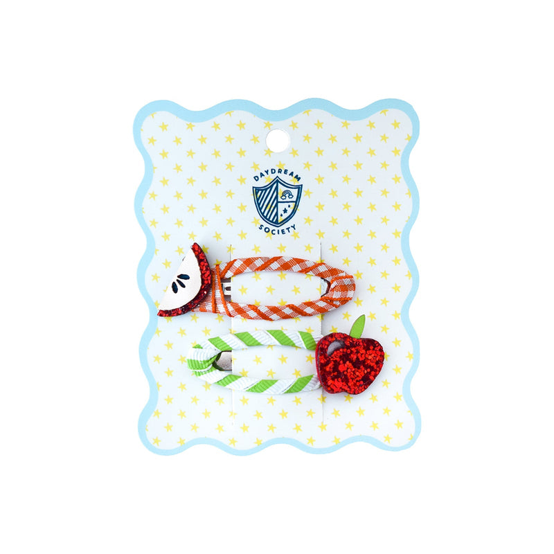 Daydream Society Smarty Pants Apple Hair Clip Set