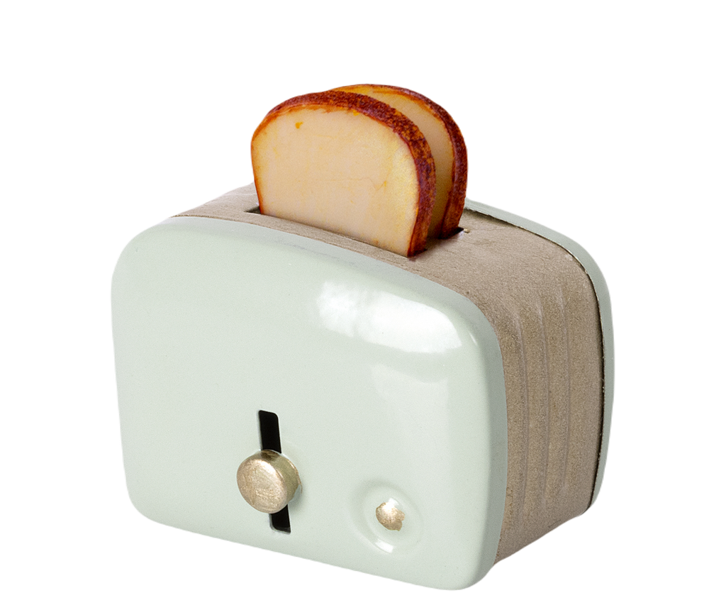 Maileg Miniature Toaster & Bread in Mint