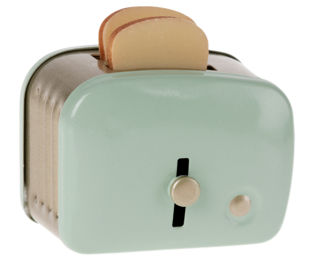 Maileg Miniature Toaster & Bread in Mint