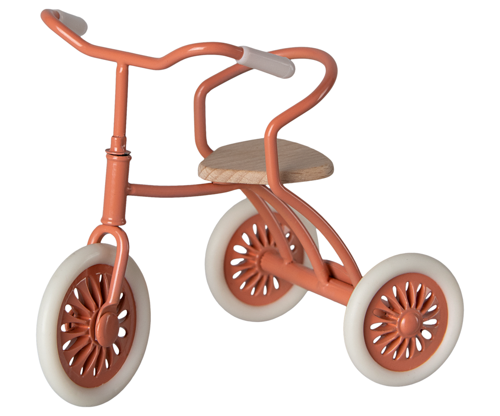 Maileg Abri a Tricycle Mouse in Coral