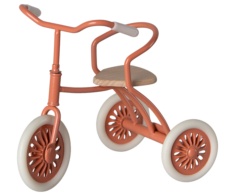 Maileg Abri a Tricycle Mouse in Coral