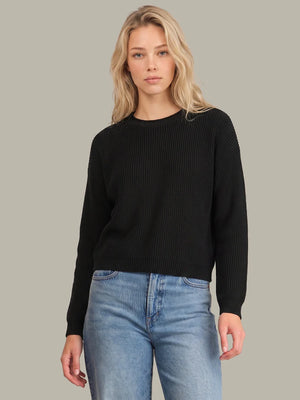 525 America Daphne Cropped Pullover in Black