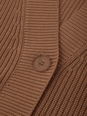 525 America Celeste Relaxed Pocket Cardigan in Carob Brown