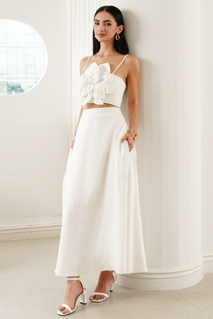 Yumi Kim Juki Skirt in White Linen