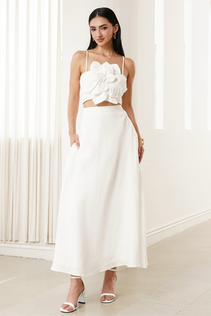 Yumi Kim Juki Skirt in White Linen