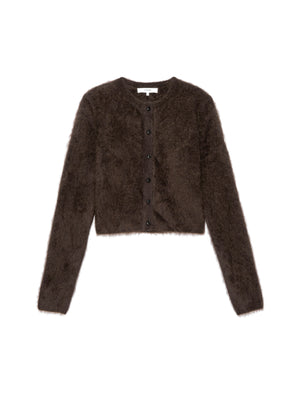 Frame The Teddy Cardigan in Coffee