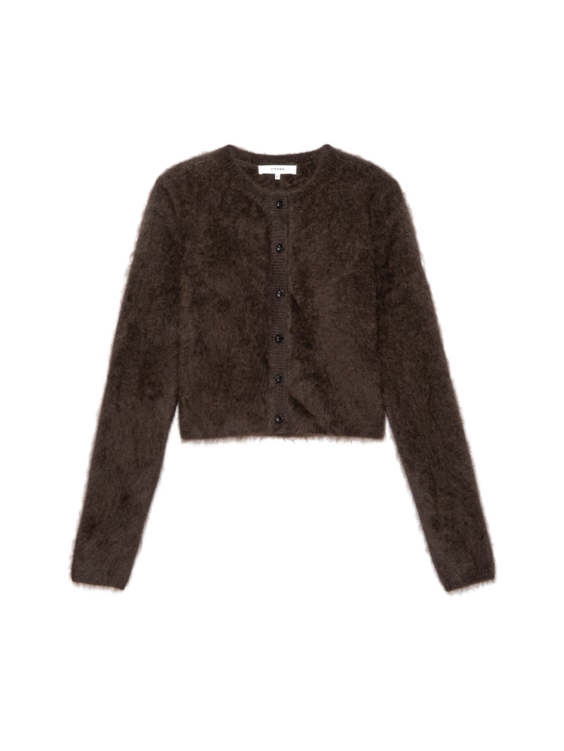 Frame The Teddy Cardigan in Coffee