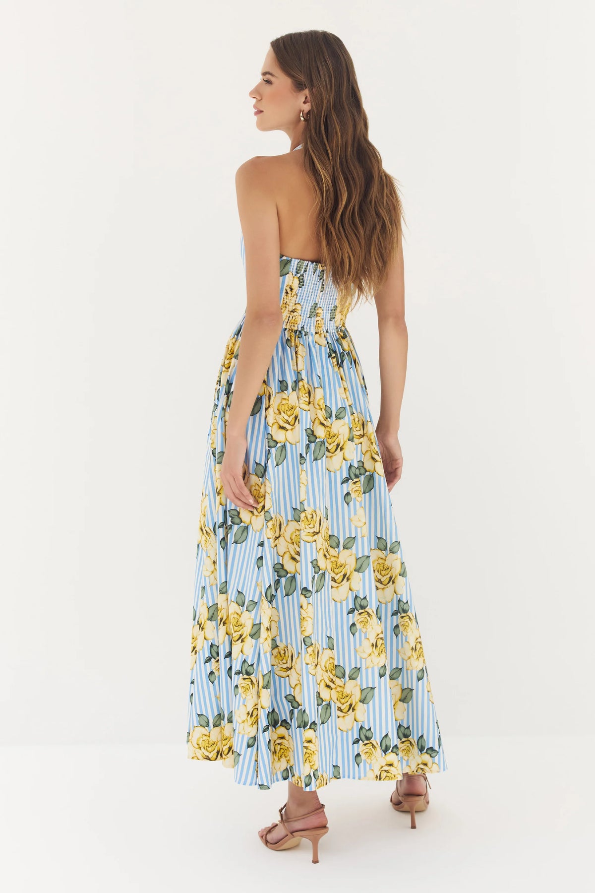 Hutch Alara Dress in Blue Stripe / Yellow