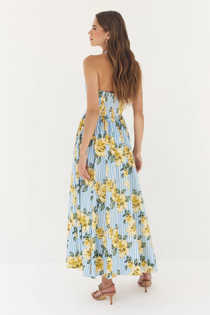 Hutch Alara Dress in Blue Stripe / Yellow