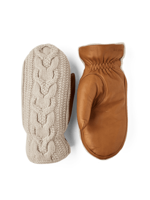Hestra Elle Mitten in Off White/Cork
