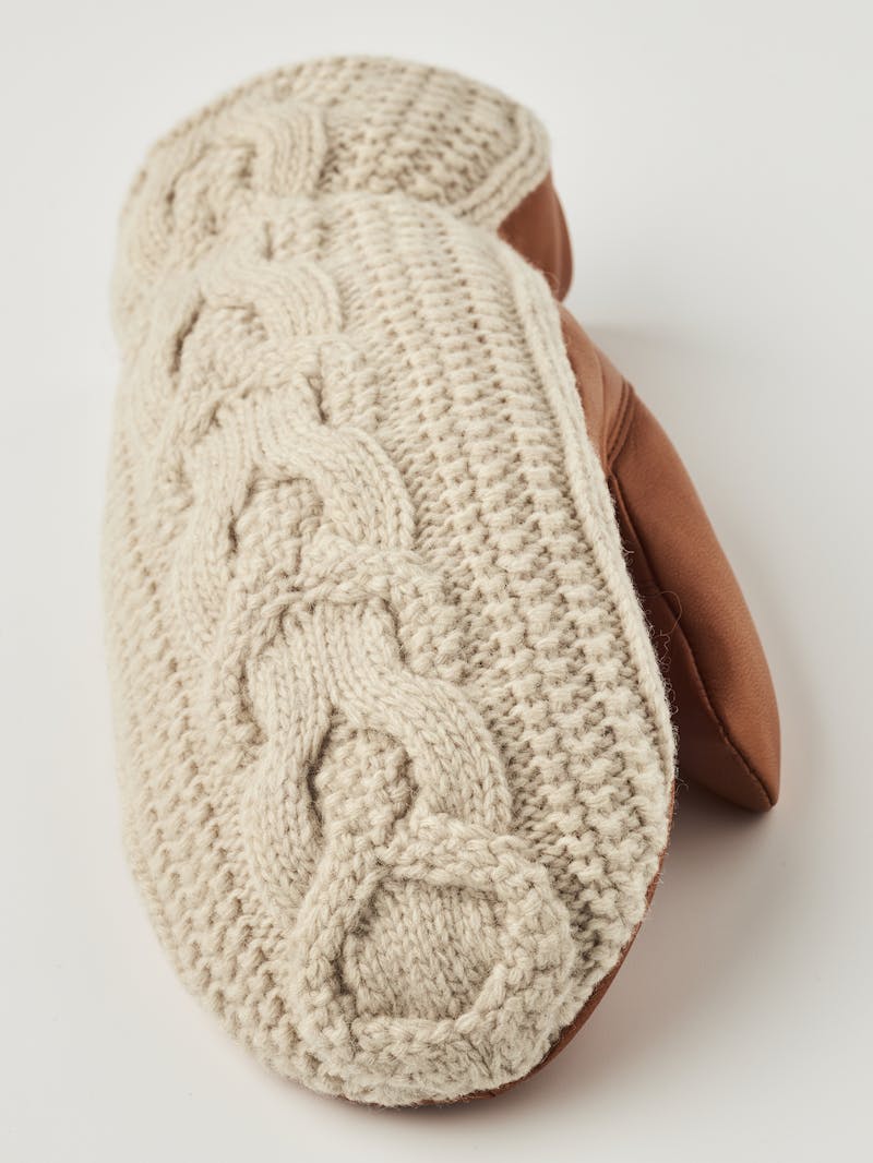 Hestra Elle Mitten in Off White/Cork