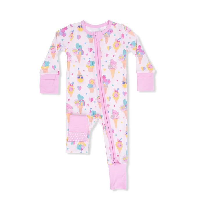 Angel Dear Convertible Romper in Ice Cream Fun Crew