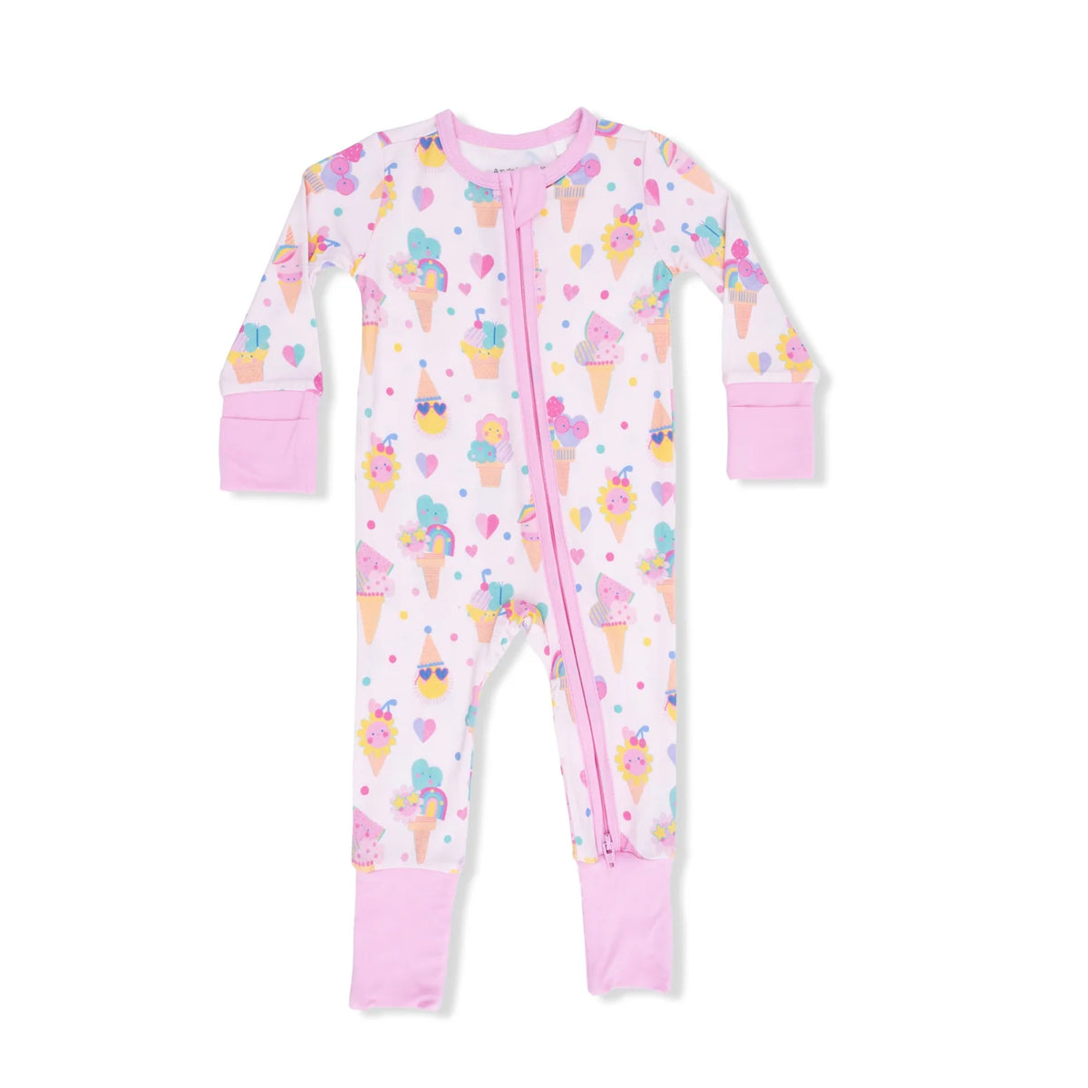 Angel Dear Convertible Romper in Ice Cream Fun Crew