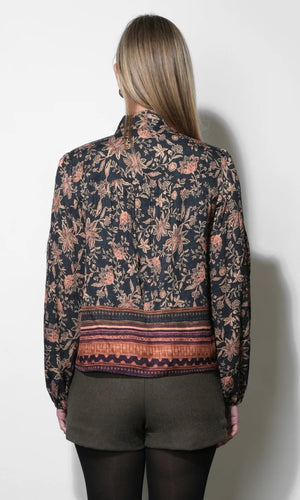 Greylin Darcie Flowy Blouse in Navy