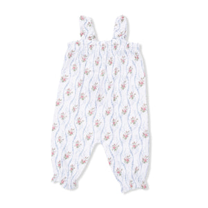 Angel Dear Ruffle Stripe Overall in Heirloom Rose Stripe