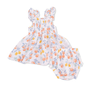Angel Dear Tunic and Bloomer Set in Citrus Floral