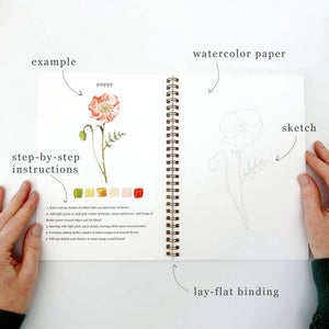 emily lex studio Flowers Watercolor Workbook