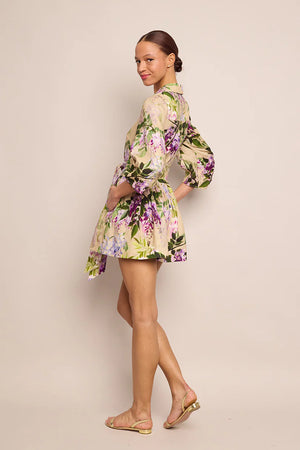 Cara Cara Raya Mini Dress in Wisteria Ginger Root