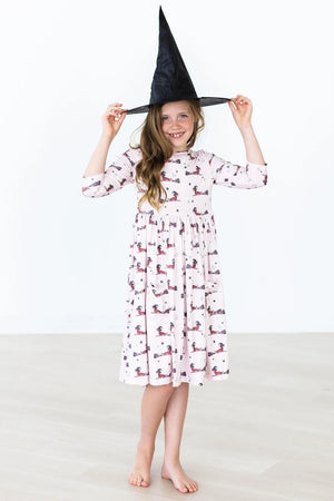 Mila & Rose Pocket Twirl Dress in Happy Howl-oween