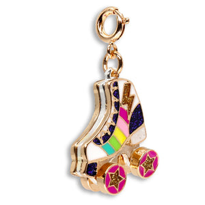 Charm It! Gold Rainbow Rollerskate Charm