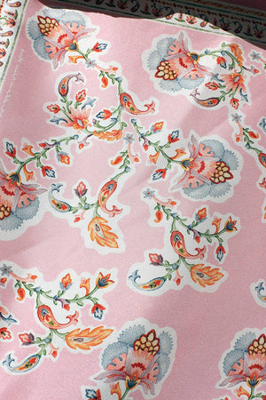 Jessie Zhao New York Double Sided Silk Scarf in Blush Charm