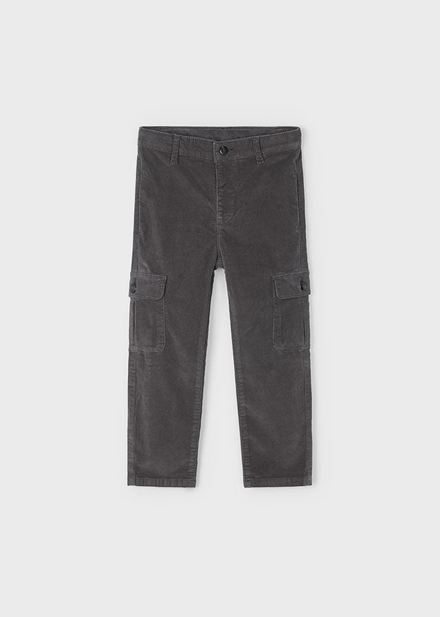 Mayoral Corduroy Cargo Pant in Slate
