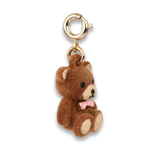 Charm It! Gold Fuzzy Bear Charm
