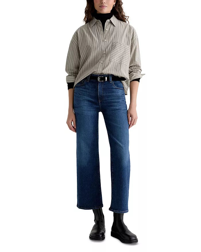 AG Saige Wide Leg Crop Jean in Veiled